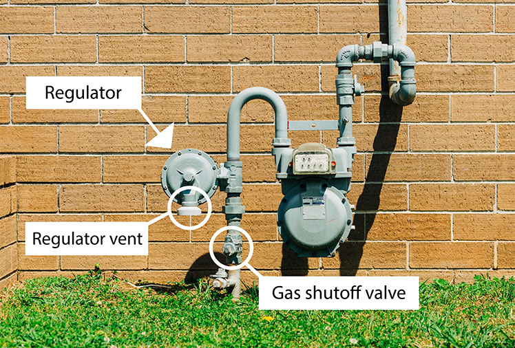 Gas Service Meter Outside